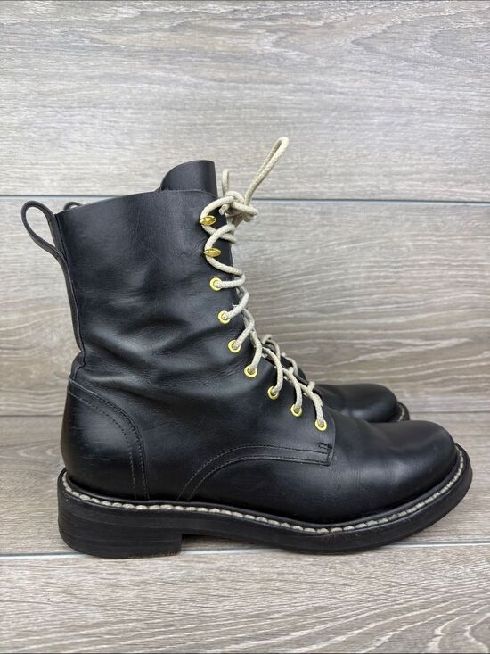 rag & bone Shoes - Rag & Bone Emil Women’s Sz 9/EU 39 Black Leather Lace Up Gold Eyelet Combat Boot